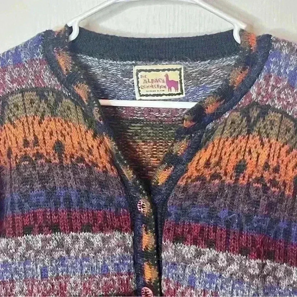 The Alpaca Connection Wool Cardigan Sweater Women Medium Long Sleeve Buttons - Picture 3 of 8